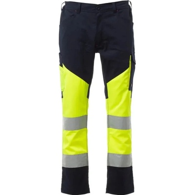 Payper Working Summer kalhoty cargo žlutá fluo/námořnická modrá