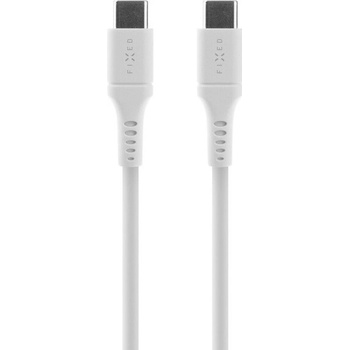 Fixed FIXDLS-CC12-WH Liquid silicone nabíjací a dátový, PD USB-C/USB-C na iPhone/iPad/MacBook/AirPods, 1,2m, bílý