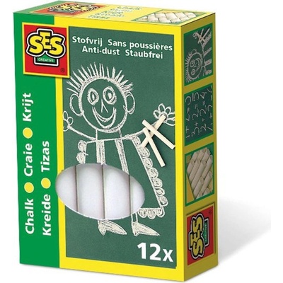SES Creative biele kriedy 12 ks