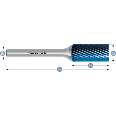 Karnasch 115000065 | A (ZYA) - Valcová fréza bez čelného ozubenia HP-2 6,0x18x6-50 mm, povlakované