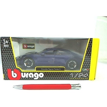 Bburago Porsche Taycan Turbo S 2019 Carrara modrá 1:24