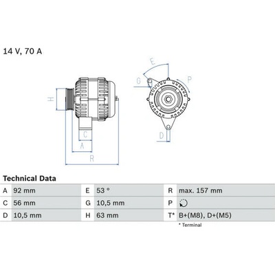 generátor BOSCH 0 986 039 760 BO 0986039760