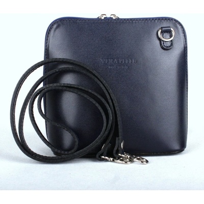 Dámská kožená crossbody kabelka no. 55 tmavěmodrá