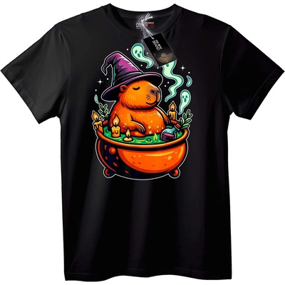 NOONEBRAND Тениска Капибара-Вещица за Хелоуин - 2XL, Black