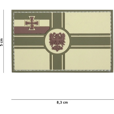 Gumová nášivka 101 Inc vlajka German Empire - multicam