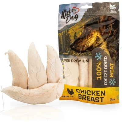 KidDog SUPER PREMIUM 100% kuřecí celá prsa sušená mrazem 50 g