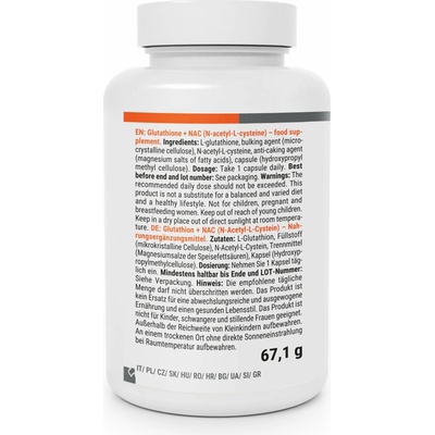 GymBeam Glutathione + N-acetyl-L-cysteine 90 kapsúl