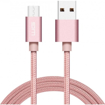 Winner Micro USB 1M metallic Růžový 8591194086311