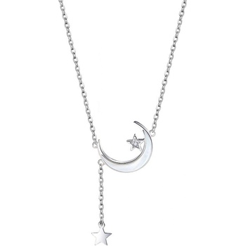 Silenti Jewelry Сребърно колие "Половин Луна