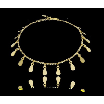 Minet pozlacený stříbrný s drobnými přívěsky JMAS0099GB16