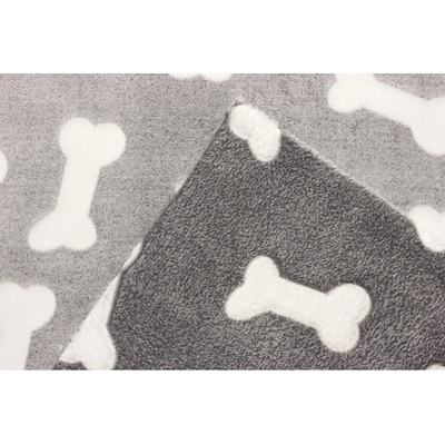 Coral fleece Soft - Psí motiv kosti