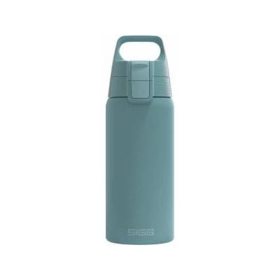SIGG - Insulated drinking bottle - Thermos bottle Shield Therm One Morning Blue - carbonated drinks - leak-proof - dishwasher safe - BPA-free - 90% recycled stainless steel - gray blue - 0.5L - 6022.00