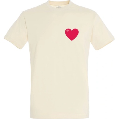 Koza Bobkov tričko Heart small Krémová