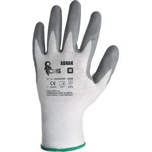 CANIS SAFETY a. s Cxs abrak / Ръкавици, потопени в нитрил - бели/сиви 7 (341000110907)