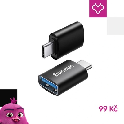 Baseus ZJJQ000001 Ingenuity Mini OTG Adaptér z USB-A na USB-C Black 6932172605643