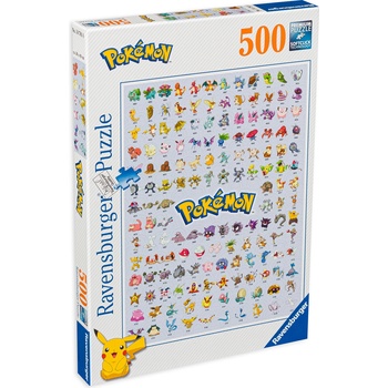 Ravensburger Пъзел Ravensburger от 500 части - Pokemon - първите 151 (12000511)