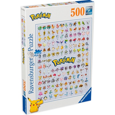 Ravensburger Пъзел Ravensburger от 500 части - Pokemon - първите 151 (12000511)