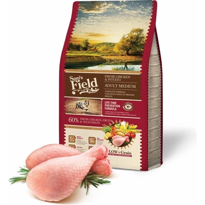 Sam's Field Low Grain Adult Medium Chicken & Potato 2,5 kg