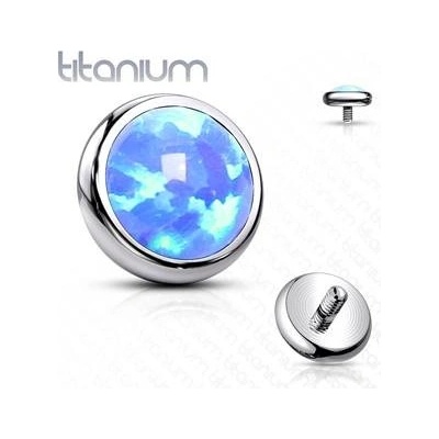 Šperky4U náhradní kamínek k labretě titan závit opál TIT1070-OP05 – Zboží Dáma