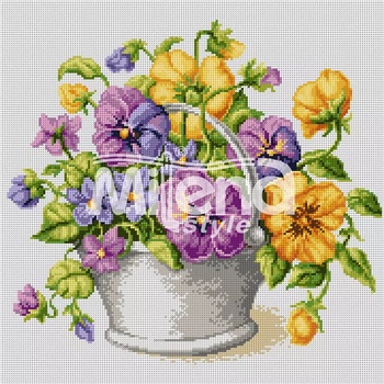 Image 1 of Milena Style Букет Виолетки конци dmc 1: 4