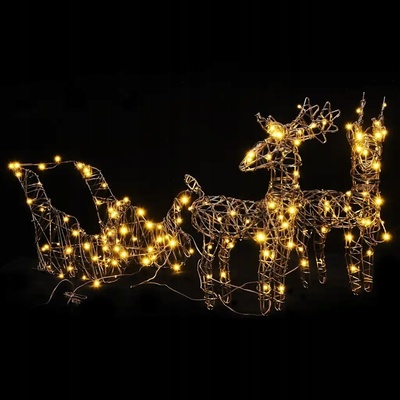 Petrashop Vánoční dekorace akrylový sob 140 LED 128 cm teplé bílé světlo