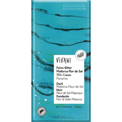 Vivani Hořká čokoláda se solí Flor de Sal Bio 80 g