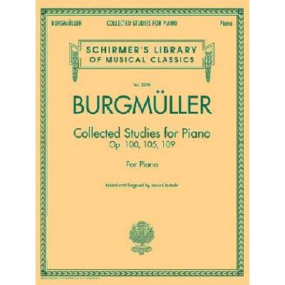 Johann friedrich burgmüller: collected studies for piano - op.100, op.105, op.109 (noty na sólo klavír)