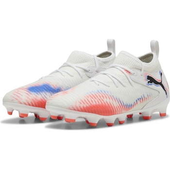 PUMA Юношески футболни бутонки Puma Future 8 Match Artificial Ground Football Boots Juniors - White/Black/Red
