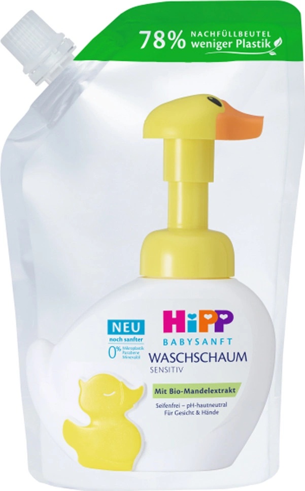 HiPP Babysanft Sensitive pěna na mytí náhradní náplň 250 ml