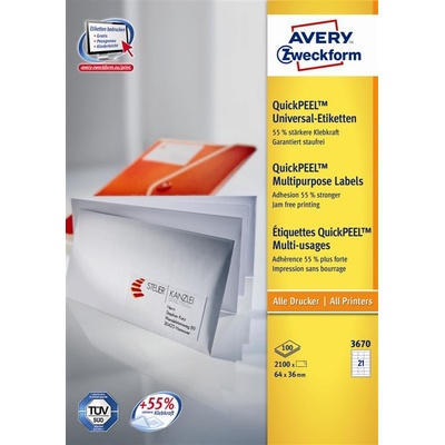 Avery Zweckform 100 listů, A4, bílé 3670