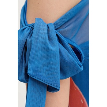 Never Fully Dressed Рокля Never Fully Dressed в синьо дълга със стандартна кройка NFDDR2012 (NFDDR2012)