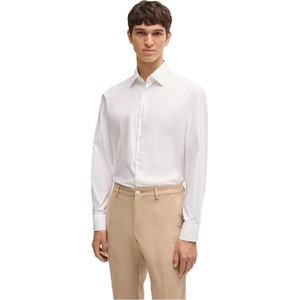 HUGO BOSS Риза с дълъг ръкав Boss Men's P Joe Kent Long Sleeve Oxford Shirt - White - sportihobi - 176,01 лв