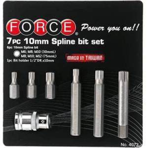 FORCE Комплект накрайници m6-m12 force 4072 с адаптер, 7 части