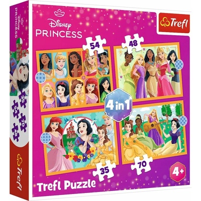 TREFL Disney princeznej Rozprávkové príbehy 4v1 35,48,54,70 dielov