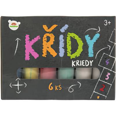 Teddies Křídy barevné chodníkové 6ks