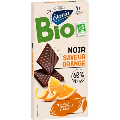 Ivoria BIO hořká 60% s pomerančovým olejem 100 g