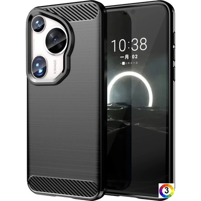 Huawei Pura 70 Ultra Удароустойчив Carbon Fiber Калъф и Протектор