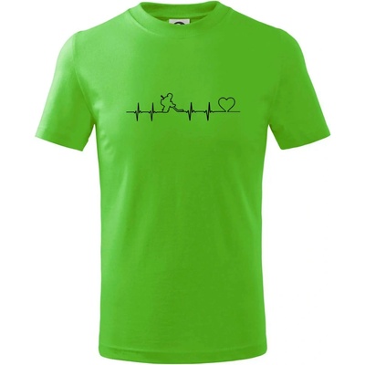 Hokejový brankár EKG tričko detské Apple Green