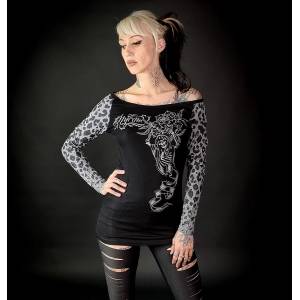 HYRAW Дамска тениска с дълги ръкави hyraw - wild - fw21-w09-tsf