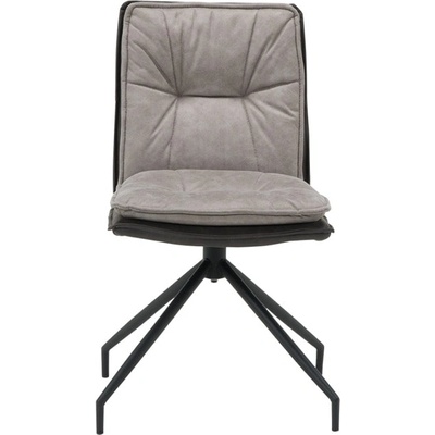 Carmen Трапезен стол Carmen RAMSEY, до 120kg, дамаска/еко кожа, прахово боядисана метална база, въртене на 360°, бежов (bt-3532090)