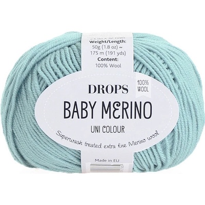 Příze DROPS Baby merino uni color 43 - světlá šedozelená
