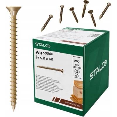 Stalco Šrouby do dřeva KALENÉ pozink PZ - 6,0x60 x200