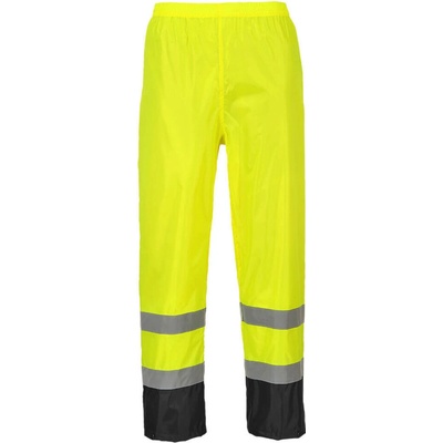 Portwest H444 nohavice Hi Vis Classic Rain Žltá čierna