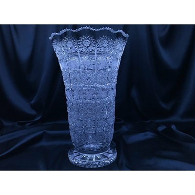 Krištáľová brúsená váza 30 cm