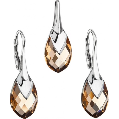 Swarovski sada šperků krystaly náušnice a přívěsek zlatá slza 39169.4 – Zboží Dáma
