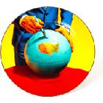 Seletti Чиния Seletti Wears Toiletpaper Globe със златен кант (16916)