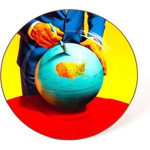 Seletti Чиния Seletti Wears Toiletpaper Globe със златен кант (16916)