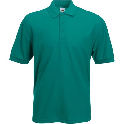 Fruit of the Loom 65/35 pique polo / Мъжка поло риза с къс ръкав - изумрудено xxxl (16340227713)