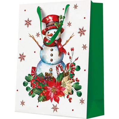 Paw Dárková taška velká - Snowman 30x12x41 cm