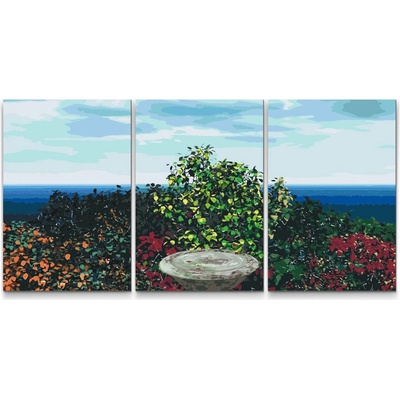 Painting Queens Farebná záhradka sada 3 ks 80 x 120 cm na ráme PBNSET/03COLORGARDEN/80X120_80X120_80X120/W